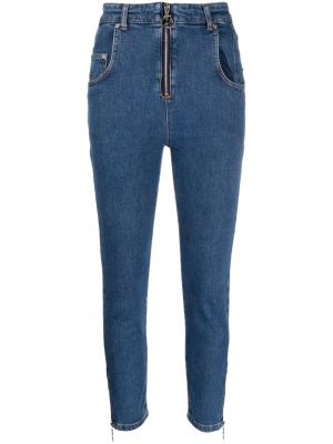Džínsy na zips Moschino modrá