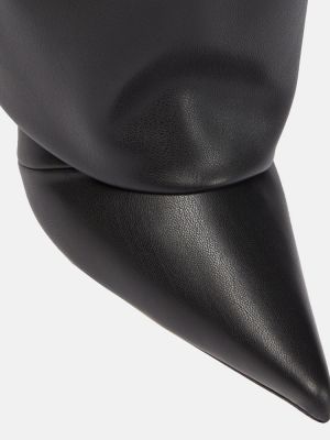 Botas de cuero de cuero sintético Alexandre Vauthier negro