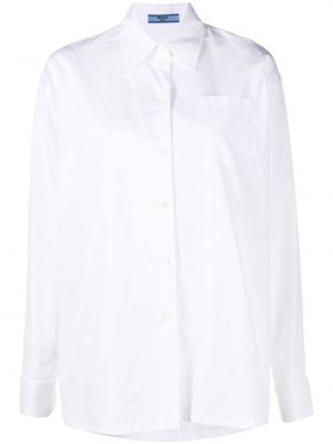 Košile s knoflíky Prada bílá