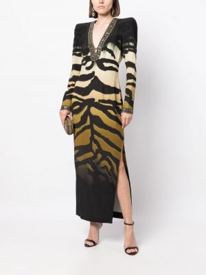 Abendkleid mit print mit tiger streifen Camilla