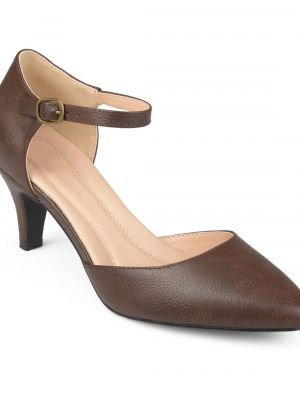 Туфли на каблуке Journee Collection коричневые