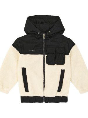 Fleece dunjakke for gutter Givenchy Kids hvit