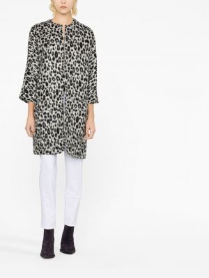 Leopardí kabát na zip s potiskem Isabel Marant