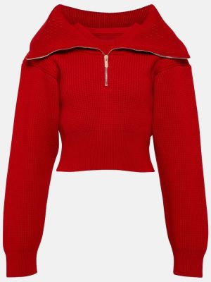 Jersey de lana de tela jersey Jacquemus rojo