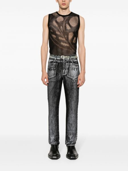 Proste jeansy z nadrukiem Givenchy