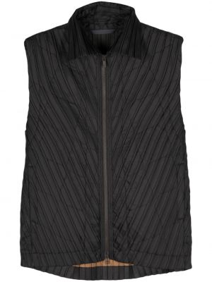 Plisovaná vesta na zips Homme Plissé Issey Miyake hnedá