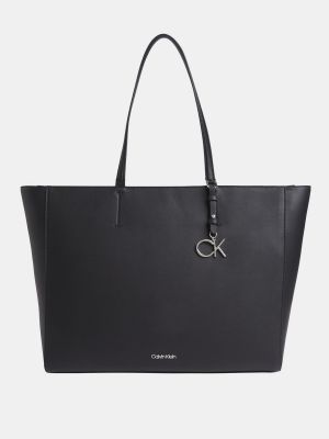 Bolso shopper con cremallera Calvin Klein negro
