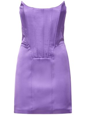 Mini vestido de raso Giuseppe Di Morabito violeta