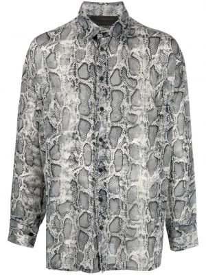 Hemd mit geknöpfter mit print mit schlangenmuster Atu Body Couture silber