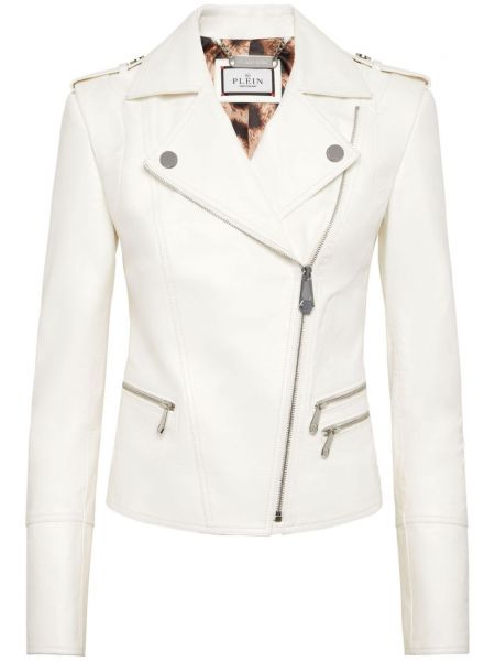 Usnjena jakna Philipp Plein bela