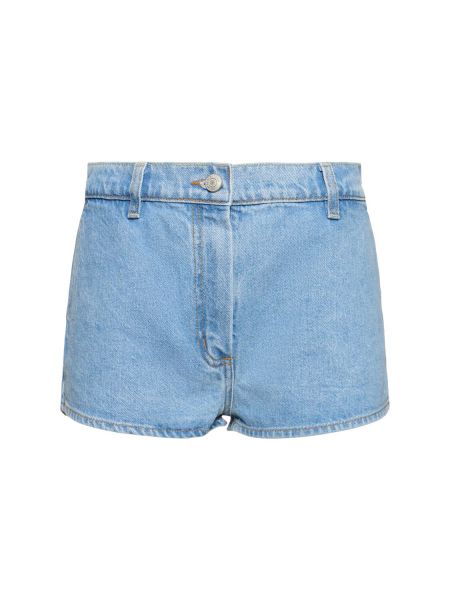 Shorts en jean en coton Magda Butrym bleu
