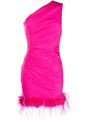 Sukienka koktajlowa w piórka Giuseppe Di Morabito różowa