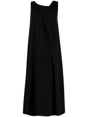 Vestido midi asimétrico Yohji Yamamoto negro
