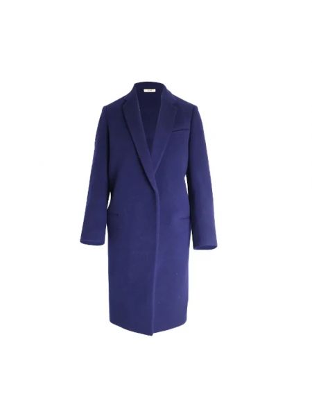 Płaszcz wełniany retro Celine Vintage niebieski