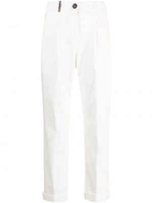 Pantaloni slim fit Peserico bianco