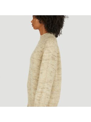 Dzianinowy sweter z alpaki Maison Margiela beżowy