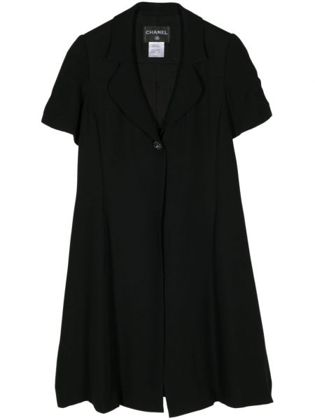 Manteau avec manches courtes large Chanel Pre-owned noir