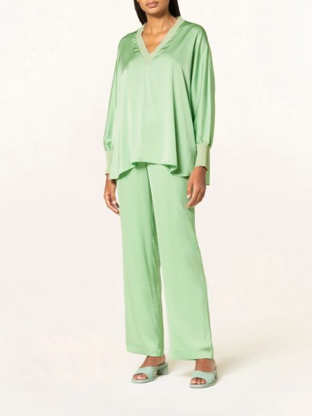 Атласные брюки Ivi Collection зеленые