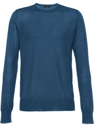 Кашмирен пуловер Prada синьо