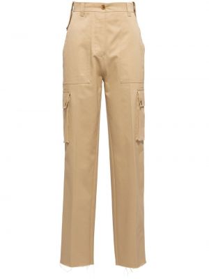 Pantaloni chino con tasche Miu Miu beige