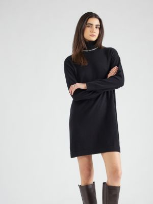 Priliehavé pletené pletené šaty Sisley čierna