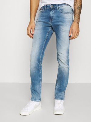 Приталенные джинсы скинни слим Tommy Jeans синие