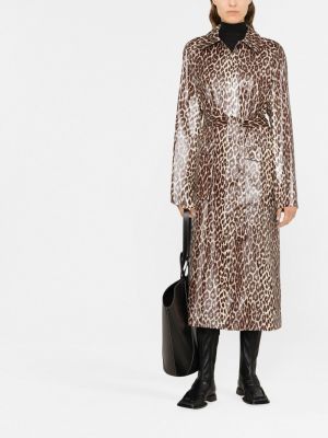 Mantel mit print mit leopardenmuster Jil Sander braun