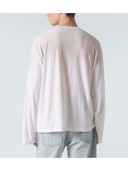 T-shirt distressed in jersey Acne Studios bianco