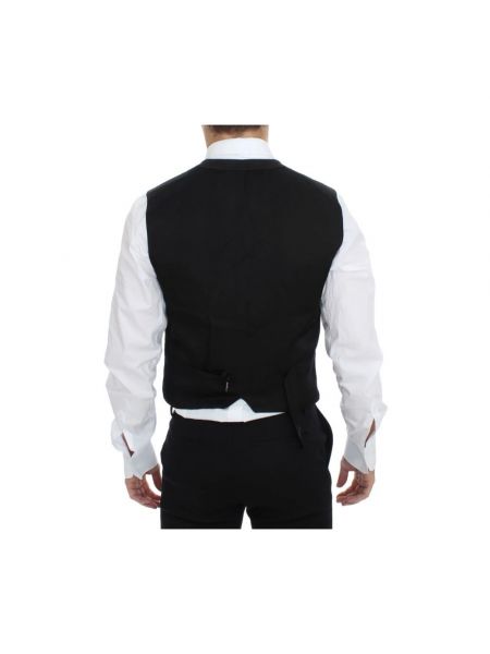 Chaleco de traje de algodón Dolce & Gabbana negro