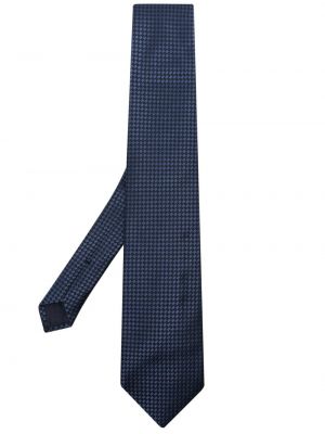 Krawat w kratkę żakardowy Tom Ford