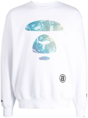 Sweatshirt mit print mit rundem ausschnitt Aape By *a Bathing Ape® weiß