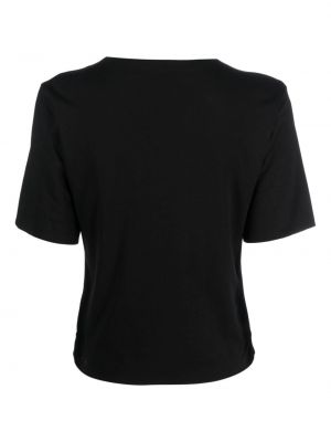 Kokvilnas t-krekls Federica Tosi melns