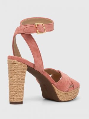 Semišové sandály Lauren Ralph Lauren růžové