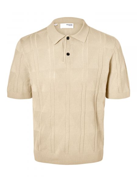 T-shirt Selected Homme beige