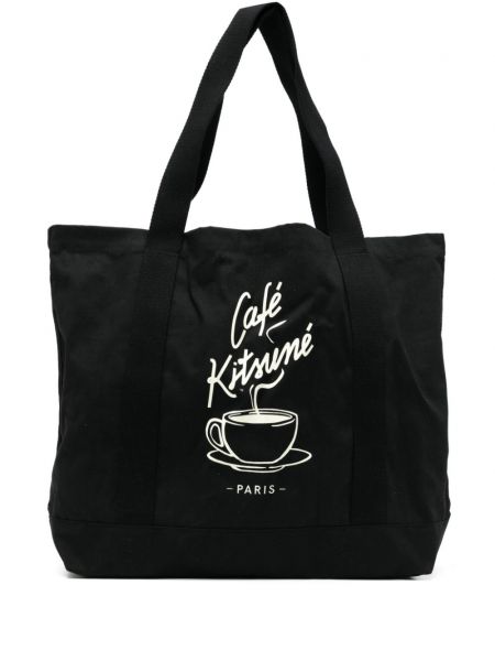 Shopping bag Café Kitsuné sort