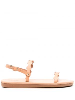Kožené sandály bez podpatku Ancient Greek Sandals béžové
