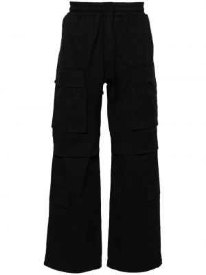 Pantalon cargo large avec poches Thom Krom noir