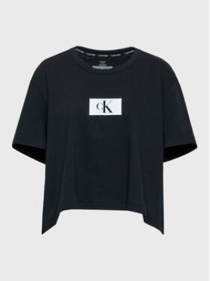Bavlnený priliehavý top Calvin Klein Underwear - čierna
