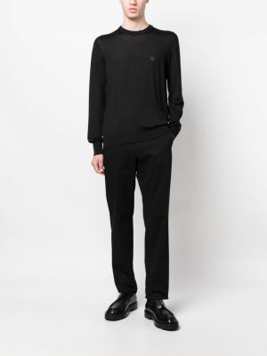 Strick sweatshirt mit stickerei Versace schwarz