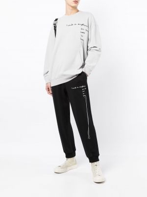 Sweatshirt mit rundhalsausschnitt mit print Ports V grau