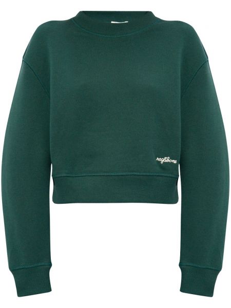 Retro stiliaus medvilninis džemperis Rag & Bone žalia