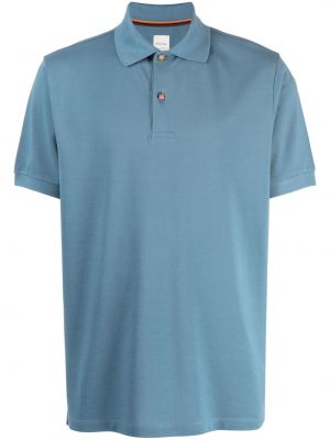 Medvilninis polo marškinėliai Paul Smith mėlyna