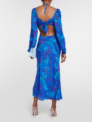Μίντι φόρεμα με σχέδιο Rixo μπλε