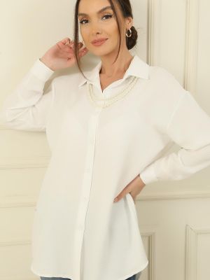 Košile s knoflíky s perlami By Saygı