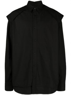 Βαμβακερό πουκάμισο Juun.j μαύρο