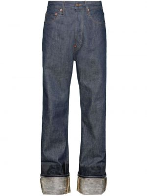 Lakované džínsy s rovným strihom Maison Margiela modrá