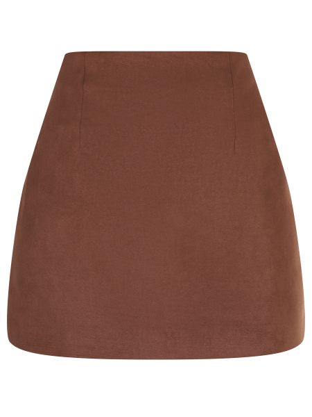 Однотонная юбка мини Botrois коричневая