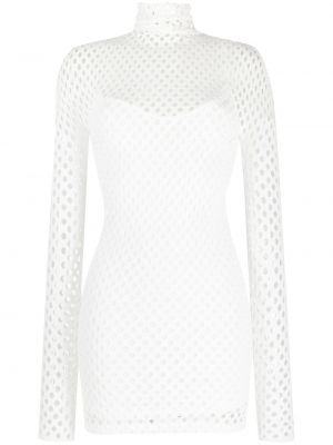 Плаття міні з довгими рукавами сітчасте Philipp Plein, біле
