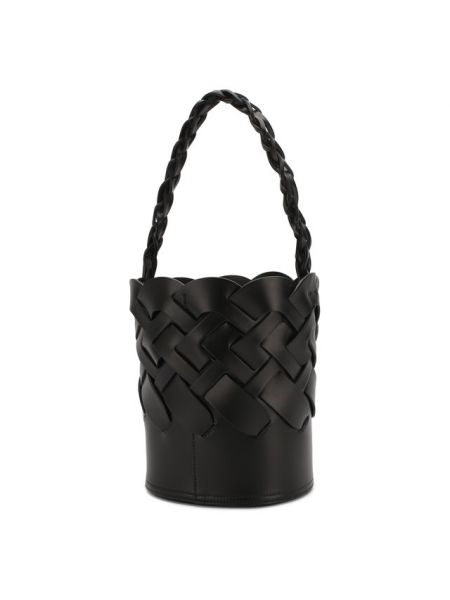 Плетеная сумка Prada черная