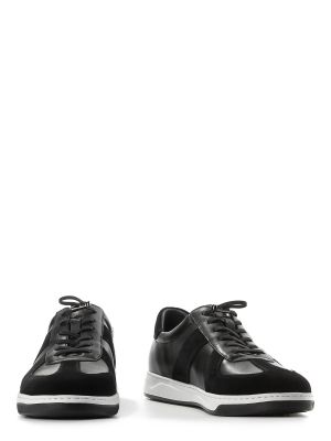 Кожаные кроссовки Leberdes черные